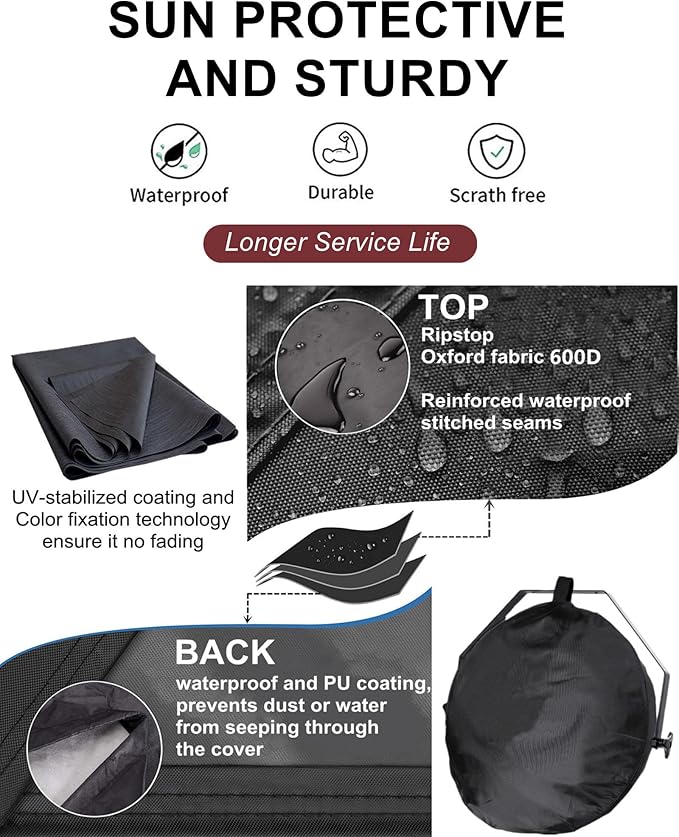 Outdoor Waterproof Wall Mounted Fan Cover, GS Alderual 23"-30" Outdoor Heavy Duty Extra Large Round Corner Wall Mount patio Fan Cover for Winter