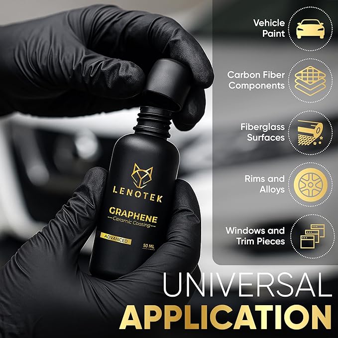 Graphene Ceramic Coating for Car – 7+ Years Durability – Nano Shield for Automobile Paint – Anti Scratch Protection – Gloss Enhancer – DIY Detailing Solution – Shiny Exterior Finish