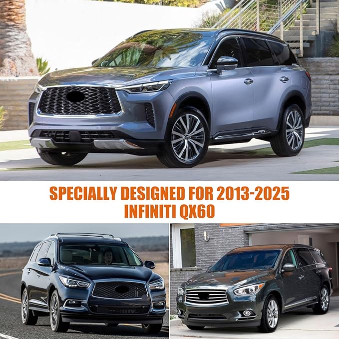 Waterproof Car Covers Replace for 2013-2025 Infiniti QX60, 6 Layers All Weather Custom-fit Car Cover with Zipper Door & Windproof Bands for Snow Rain Dust Hail Protection