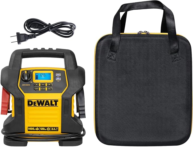 Khanka Hard Carrying Case Replacement for DEWALT DXAEJ14 Digital Portable Power Station Jump Starter: 1400 Peak/700 Instant Amps, Case Only