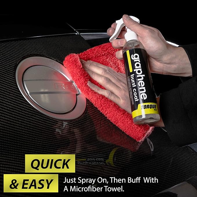 Graphene Burst Coat - Graphene Ceramic Coating Spray - Superior Protection & Showroom Shine - DIY Application in Minutes, Lasts for Over A Year (8 oz)