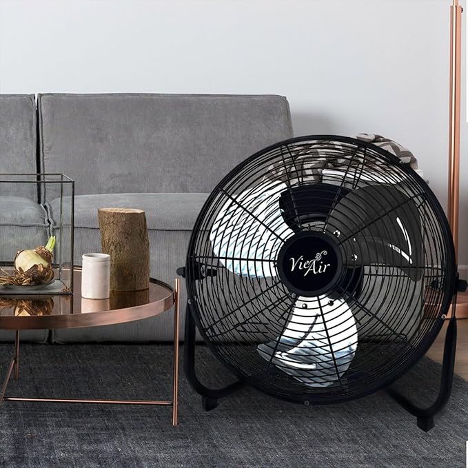 Vie Air 20 Inch Industrial Powerful and Quiet Heavy Duty Metal Floor Fan