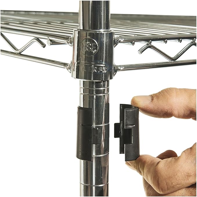 Alera ALE Industrial Heavy-Duty Wire Shelving Starter Kit, 4-Shelf, 48w x 18d x 72h, Silver