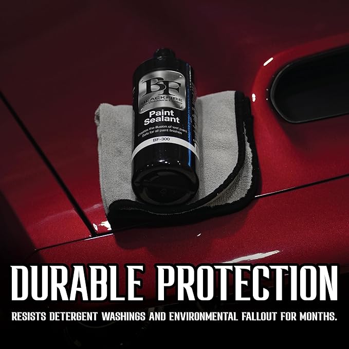 BLACKFIRE Paint Sealant | Long-Lasting Polymer Protection for Automotive Finishes | Enhances Gloss and Water Beading | Easy Application and Removal | BF-300 | 32oz