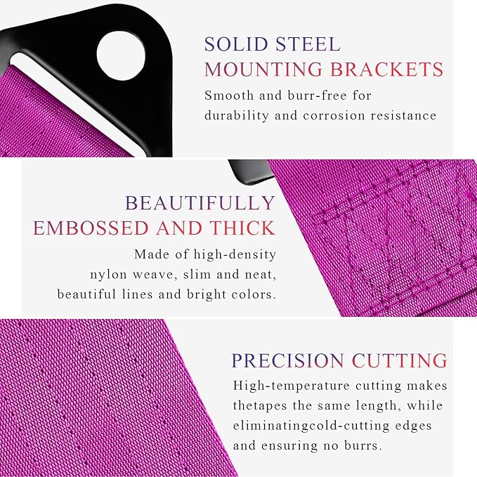 DXNQ Racing Tow Strap, Car Modification JDM Sports Bumper Decorative Traction Rope Trailer Belt, High Strength Nylon Universal Towing Strap Trailer Hook for Front or Rear Bumper (Purple)