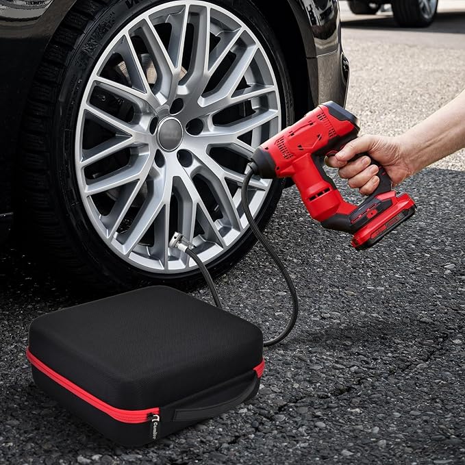 Tool Case for CRAFTSMAN V20 Cordless Tire Inflator Portable Air Compressor Pump, Digital Gauge & Bare Holder, CMCE521B Battery Powered Ball/Bicycle/Vehicle High-Pressure Pump Bag -Box Only