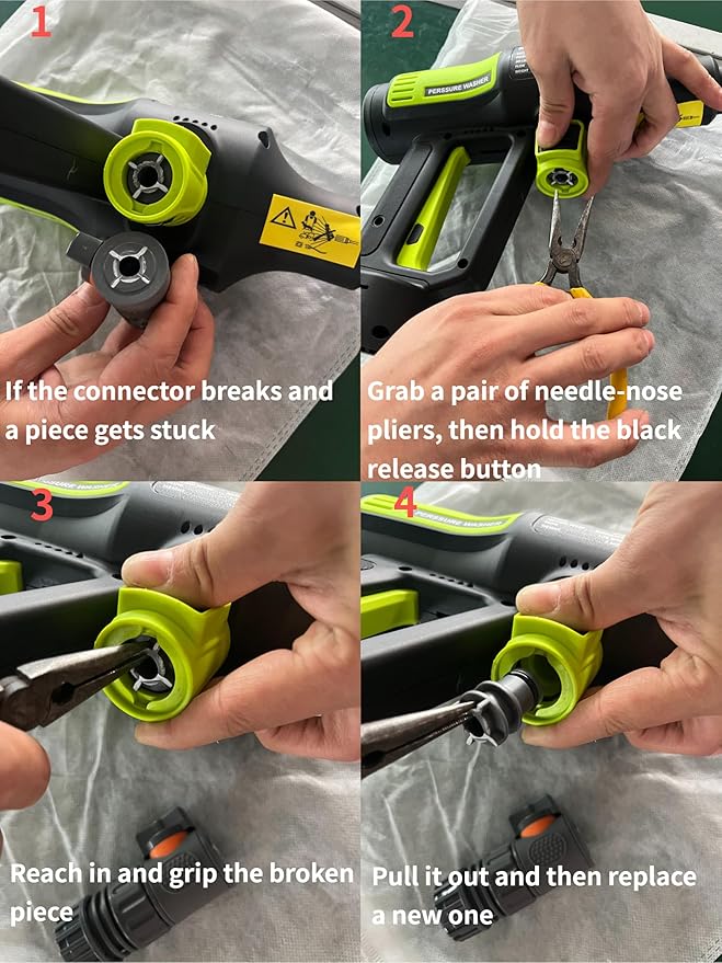 1200PSI Cordless Pressure Washer 2 Batteries - Brushless Cordless Power Washer with 6-in-1 Nozzle, Foam Cannon, LCD Display, Battery Pressure Washer for Patio, Car & Outdoor Cleaning