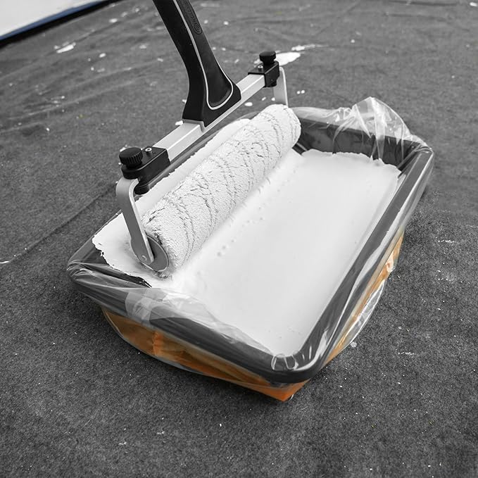 ROLLINGDOG 12 inch Disposable Paint Tray Liners - Heavy Duty LDPE Material Easy Removal and Fast cleanup(Pack of 5)