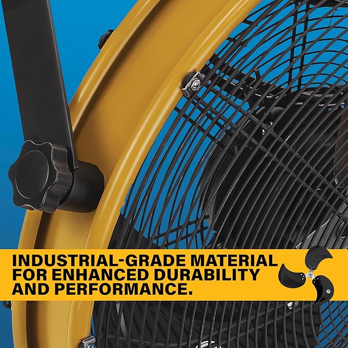 Caterpillar® fan (HVOD-18S-NG) 18"-Blade Indoor/Outdoor IPX4 Weatherproof High-Velocity Wall Mounted Shroud Fan, 4,000 CFM, 3-Speed - For Industrial, Commercial, & Residential Use, cETL Certified