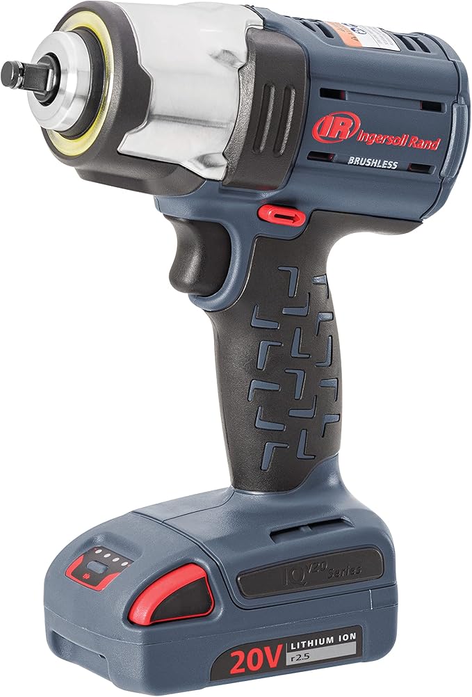 Ingersoll Rand W5133 3/8" 20V Cordless Impact Wrench, 550 ft-lb Torque, Friction Ring Retainer, Pistol, Bare Tool