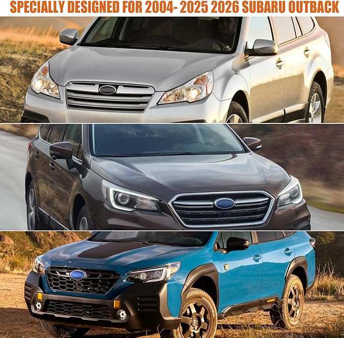 Waterproof Car Covers Replace for 2004-2025 Subaru Outback, 6 Layers All Weather Custom-fit Car Cover with Zipper Door & Windproof Bands for Snow Rain Dust Hail Protection (Outback)