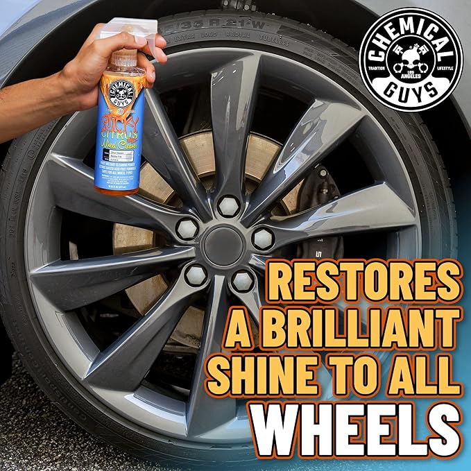 Chemical Guys CLD105 Sticky Citrus Wheel Cleaner Gel, (Safe For All Wheel Types) Works on Cars, Trucks, SUVs, Motorcycles, RVs & More, 128 fl oz, (1 Gallon)