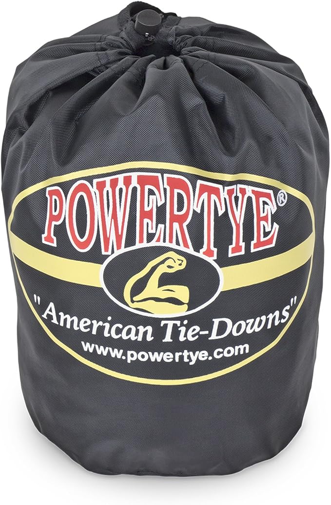 PowerTye 1.5in x 7ft Rubber Handle Ratchet Straps with SHEEPTEX Synthetic Sheepskin Soft-Tye w/Heavy Duty Latch-Hooks - 1,200 lb. WLL / 3,600 lb. Breaking Strength - Made in USA, Black (Pair)