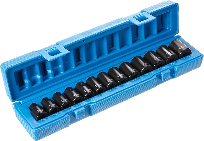 Grey Pneumatic (1203M) 3/8" Drive 13-Piece 12-Point Standard Length Metric Socket Set