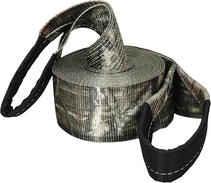 SI-2046MO Mossy Oak Break-Up Infinity Camo 4" x 30' Recovery Tow Strap with Reinforced Looped Ends (6,666 lb Safe Working Load / 20,000 lb Break Strength)