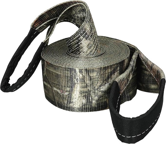 SI-2046MO Mossy Oak Break-Up Infinity Camo 4" x 30' Recovery Tow Strap with Reinforced Looped Ends (6,666 lb Safe Working Load / 20,000 lb Break Strength)