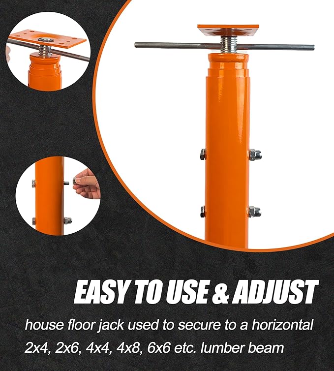 54"-155" Floor Jack Stands Pole Adjustable Construction Leveling House Jack, 18,000 lbs Max Capacity, Telescoping Heavy Duty Jack for Basement Crawl Space Support