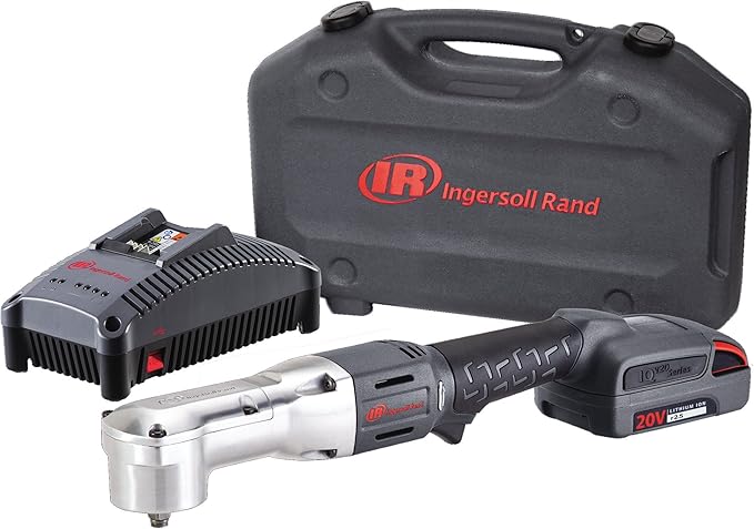Ingersoll Rand W5330-K12 3/8" 20V Angle Cordless Impact Wrench 1 Battery Kit, 180 ft-lb Torque, Friction Ring Retainer