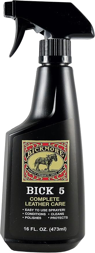 Bick 5 Leather Cleaner Conditioner Spray 16 fl oz, For All Leather Goods, USA Made