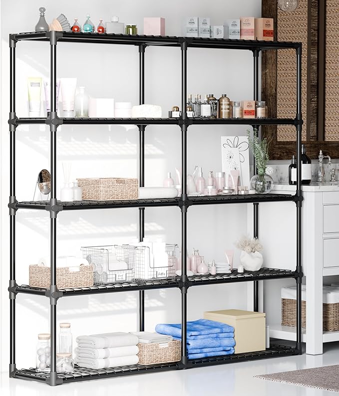 ALTLER 5x2-Shelf Shelving Unit Heavy Duty Standing Storage Shelf Units for Laundry Bathroom Kitchen Pantry Closet