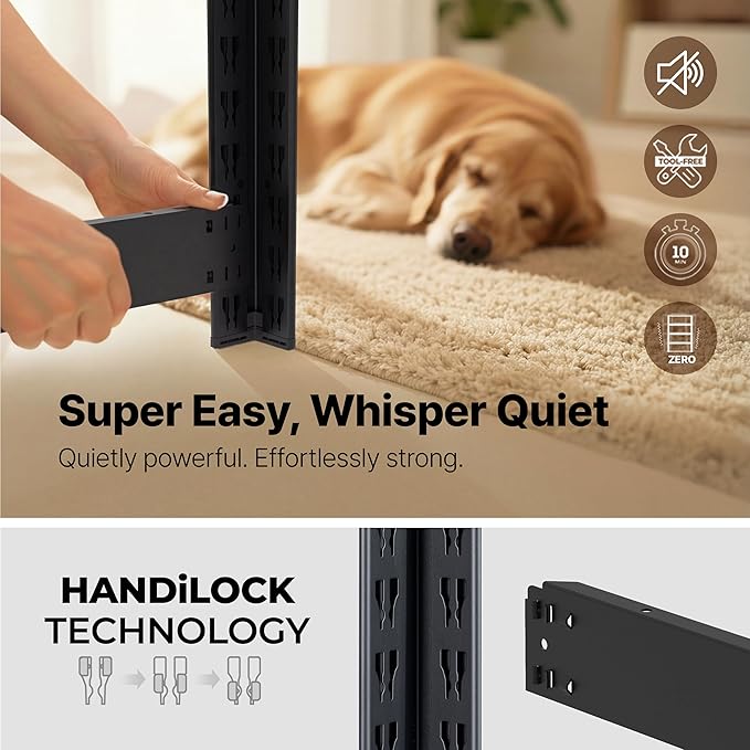 HOMEDANT House 48.1" W 5 Tier Heavy Duty Garage Shelving Adjustable Metal Rack Storage Shelves Standing Shelf Unit Organizers Industrial Warehouse Basement Black 2Pack
