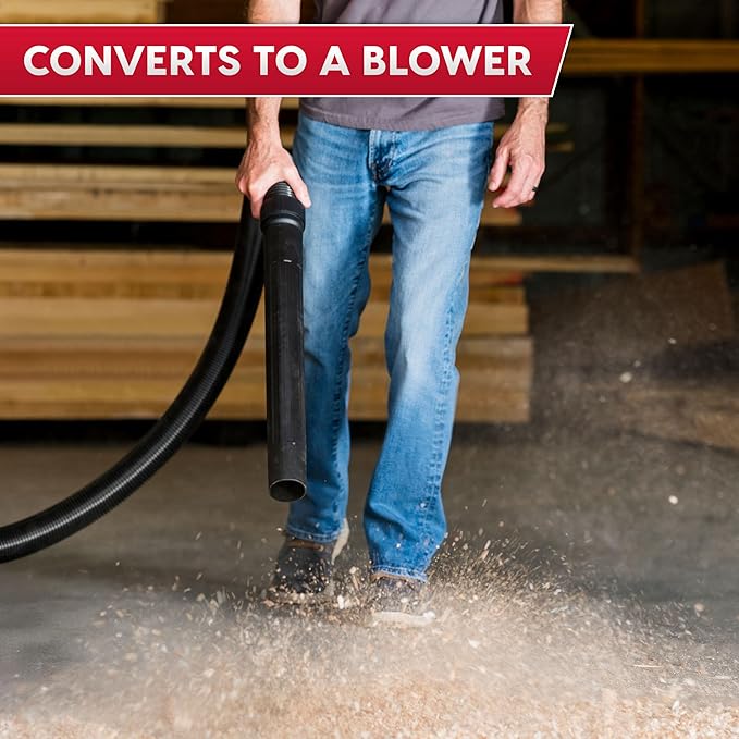 Vacmaster 12-Gallon 5.5 Peak HP Heavy-Duty Wet/Dry Vacuum - VJH1211PF 1101
