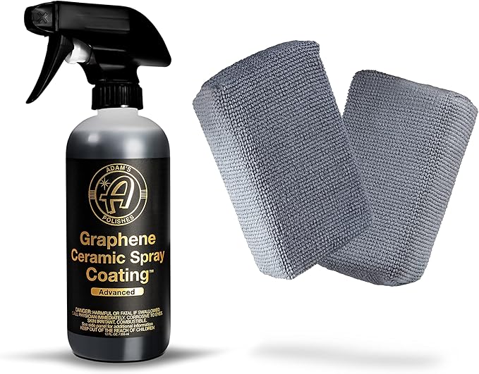 Adam's Polishes Advanced Graphene Ceramic Spray Coating Bundle - 18+ Month Sprayable Graphene Oxide Ceramic Coating for Cars, Boats, RV's & Motorcycle | Adds Extreme Gloss, Depth, Shine & Protection