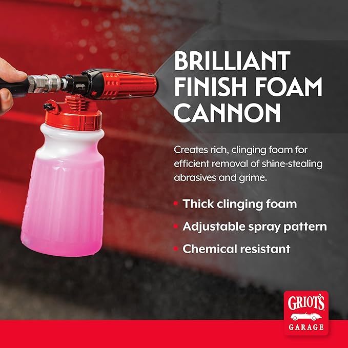 Griot's Garage Brilliant Finish Foam Cannon for Pressure Washers, Foam Cannon