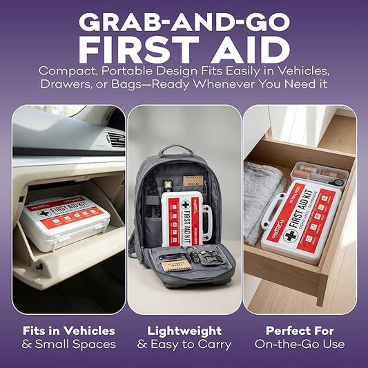 50 Person OSHA Compliant First Aid Kit for Businesses, Vehicles, Trucks, Construction Site - Type III, ANSI Class A Emergency Kit - 197 Piece Essential First Aid Supplies