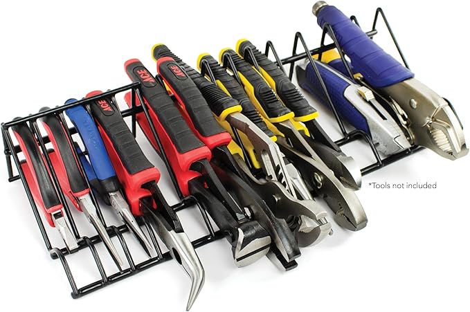 Plier Organizer Rack for Tool Box Storage, Holds Regular and Wide Handle Pliers, Fits Toolbox or Chest Drawers, Durable and Space-Saving Design (1 Pack)