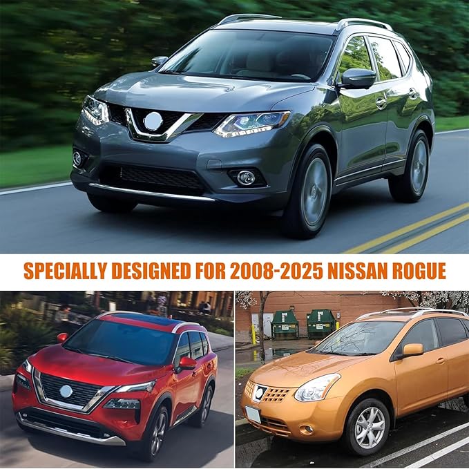 Waterproof Car Covers Replace for 2008-2025 Nissan Rouge, 6 Layers All Weather Custom-fit Car Cover with Zipper Door & Windproof Bands for Snow Rain Dust Hail Protection (Rouge)