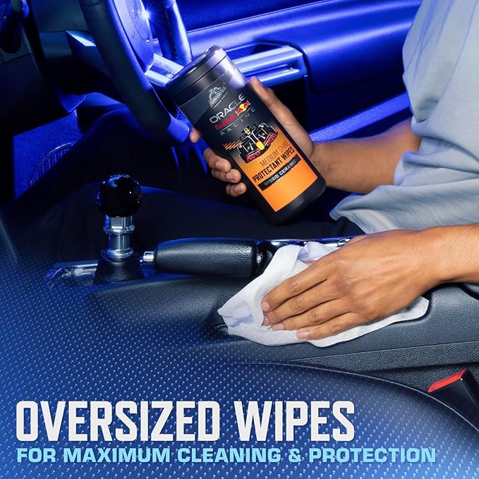Armor All Podium Series Hybrid Ceramic Medium Shine Protectant Wipes, 25 Count, Interior Car Wipes Developed in Collaboration With Oracle Red Bull Racing