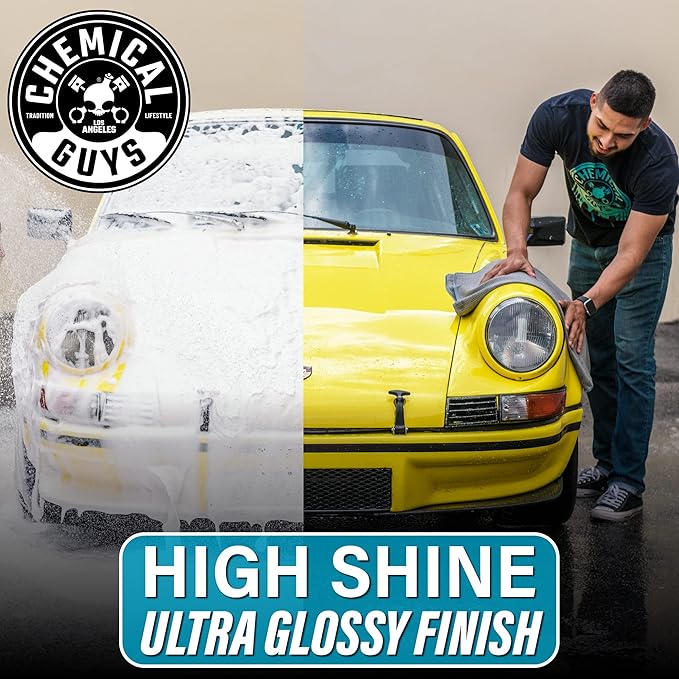 Chemical Guys HydroSuds Ceramic Shine High Foaming Car Wash Soap - Foam Cannon Soap, Works with Foam Guns or Bucket Washes Safe for Cars, Trucks, Motorcycles, RVs, & More, Berry Scent - 64 fl oz