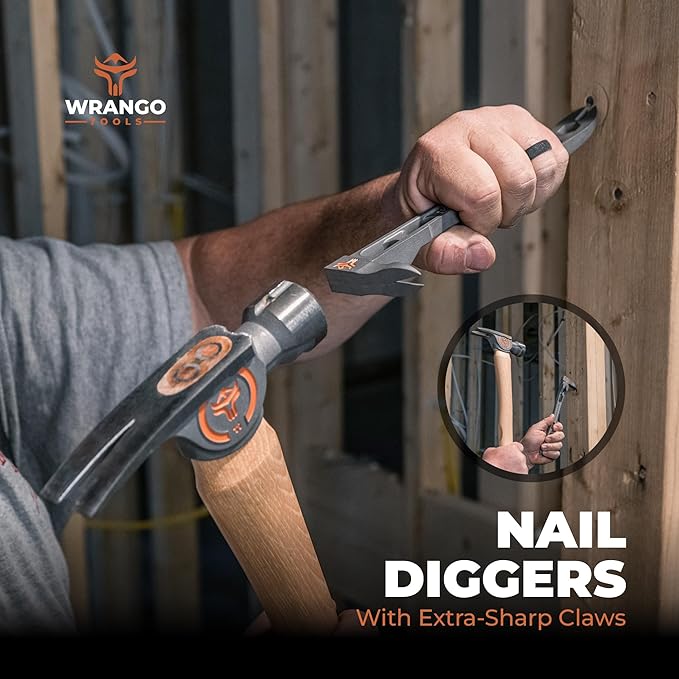 Wrango Tools 9.5" Titanium Nail Puller Cats Paw Pry Bar - 45% Lighter Than Steel - Side Nail Puller - 13mm Bolt Remover - Professional Contractor Grade - 5% Donated To Help Farmers