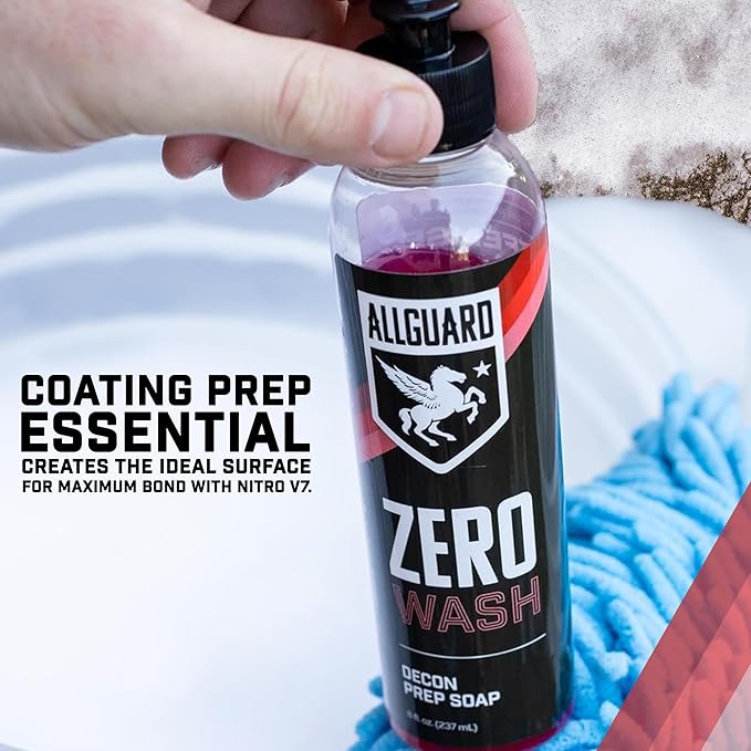 ZERO Wash - Strip Wash & Decontamination Soap - Deep Cleaning Removes Tough Contaminants, Old Car Waxes, & Sealants - Superior Surface Prep Boosts Coating Bond & Strength - Car Shampoo & Wax Remover