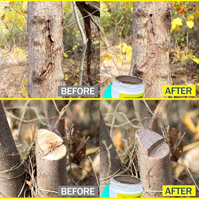 Tree Wound Sealer-500g Tree Wound Dressing for Damaged Trees Pruning Sealer. Bonsai Cutting Paste Tree Trunk Paint Protection Grafting Wax for Effective Tree Wound Repair-Brown