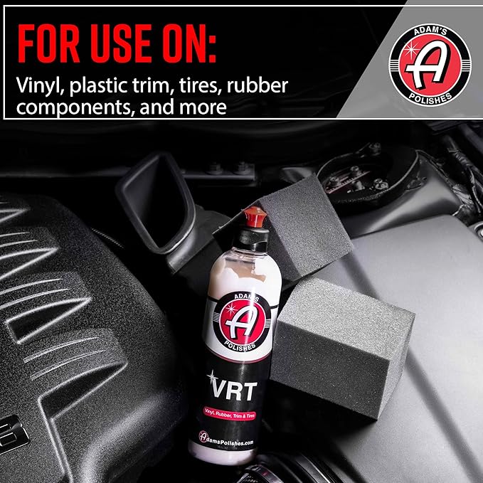Adam's Silica Infused VRT Tire & Trim Dressing - Durable UV Protection and Water Repellent - Leaves a Crisp Freshly Detailed Look - Dress Tires or Trim Without Worry of Slinging (2-Pack)