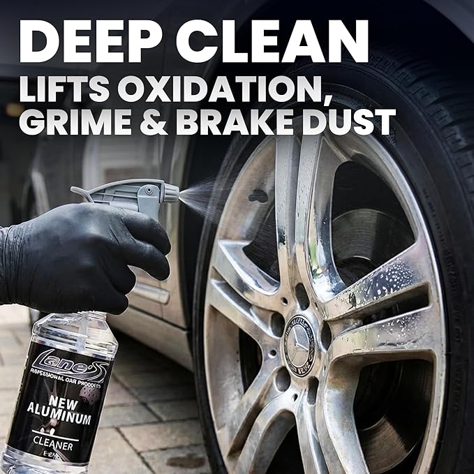 LANE'S New Aluminum Car Wheel Cleaner | Acid Rim Cleaner and Brightener | Brake Dust, Oxidation & Rust Remover for Motorcycles, Cars, Trucks | Shines & Eliminates Hard Scrubbing | 1 Gallon, 2 Pack