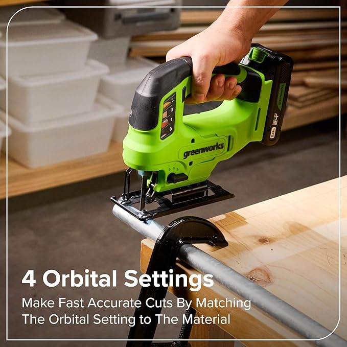 Greenworks 24V Brushless 10PC TOOL, Drill+Impact Driver+Circular Saw+Recip Saw+Jig Saw+Sander+Light+Multi-Tool+Nailer+Grinder (2) 4.0Ah+2.0Ah Batteries (24,000mAh PB) USB-C Charger, High Efficiency