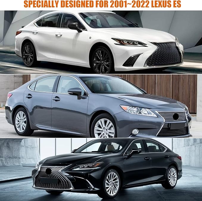 Waterproof Car Covers Replace for 2001-2023 Lexus ES ES300 ES330 ES350, 6 Layers All Weather Custom-fit Car Covers with Zipper Door & Windproof Bands for Snow Rain Dust Hail Protection (ES)