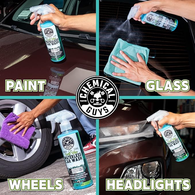 Chemical Guys Swift Wipe Sprayable Waterless Car Wash Spray - Spray and Wipe to Safely Clean and Shine Cars, Trucks, Motorcycles, RV & More, High Lubrication Formula, 64 oz