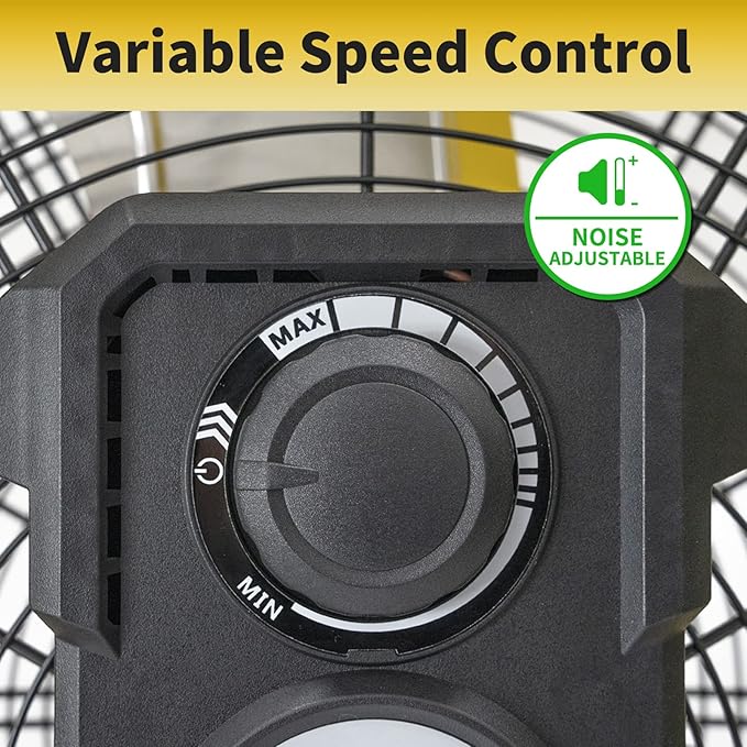HiCFM 8800 CFM 24 inch BLDC Drive Drum Fan with High Efficiency EC Motor, Variable Speed Control, Friendly Noise Operation for Air Circulation, UL Listed