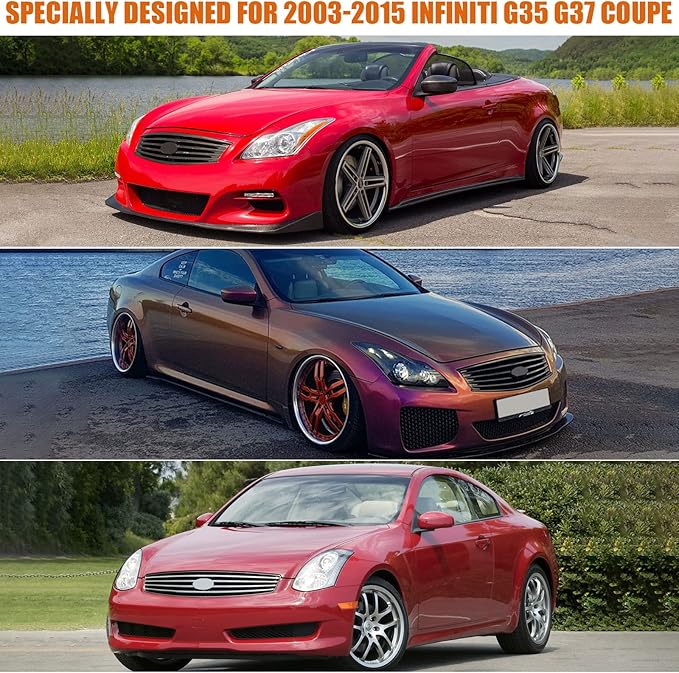 Waterproof Car Covers Replace for 2003-2015 Infiniti G35 G37 Coupe, 6 Layers All Weather Custom-fit Car Cover with Zipper Door & Windproof Bands for Snow Rain Dust Hail Protection (G35/G37 Coupe)