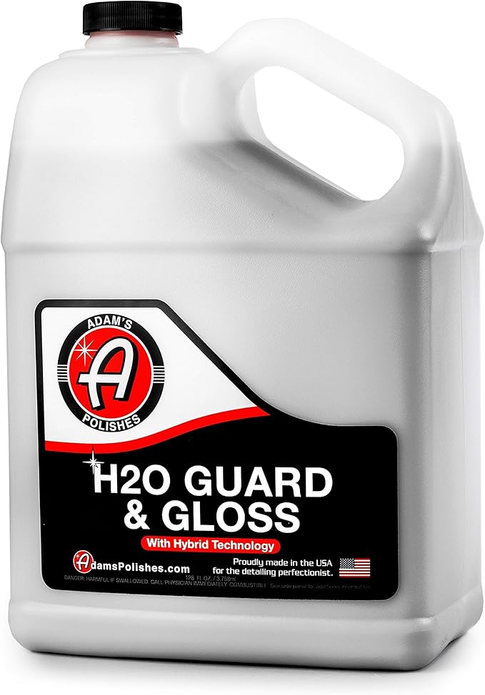 Adam's Polishes H2O Guard & Gloss - Revolutionary Hybrid Top Coat Technology Combines Silica Sealant and Quick Detailer Technology - Seals, Shines, and Protects All Exterior Surfaces (Collection)