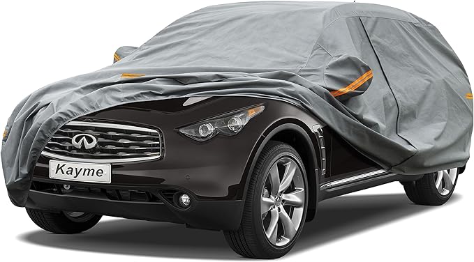 Kayme Heavy Duty SUV Car Cover Custom Fit Infiniti QX4/QX50 (1996-2025) Waterproof All Weather for Automobiles, Full Exterior Covers Sun Rain UV Protection.（Deliver About 3-10 Days）