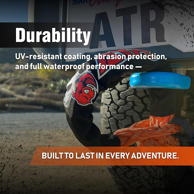 ATR Soft Shackle 3/4" x 24" (1 PC, Orange) – 66,200 lbs Strength | Heavy Duty Synthetic UHMWPE Rope Shackle with Protective Sleeve for Off-Road Recovery, Truck, Jeep, ATV, SUV
