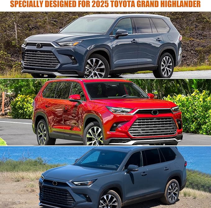 Waterproof Car Covers Replace for 2023-2025 Toyota Grand Highlander and Lexus TX350 500h, 6 Layers All Weather Car Cover with Zipper Door & Windproof Bands for Snow Rain Dust Hail Protection