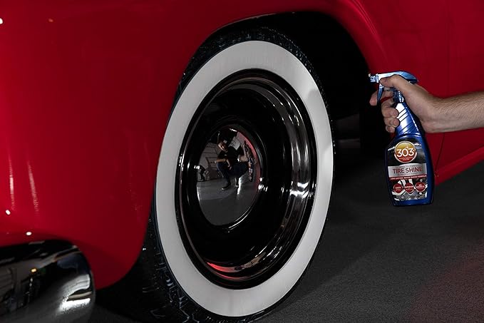 303 Products High Gloss Tire Shine And Protectant - Long Lasting, Water Based Formula - Lasts For Weeks - No Harmful Silicones - Lasts Weeks Not Days, 16 fl. oz. (30395CSR) Packaging May Vary