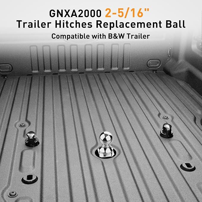 Nilight GNXA2000 Gooseneck Hitch Ball Compatible with B&W Trailer Hitches, 2-5/16 Inch Replacement Gooseneck Tow Hitch Ball 30,000lbs Load Capacity