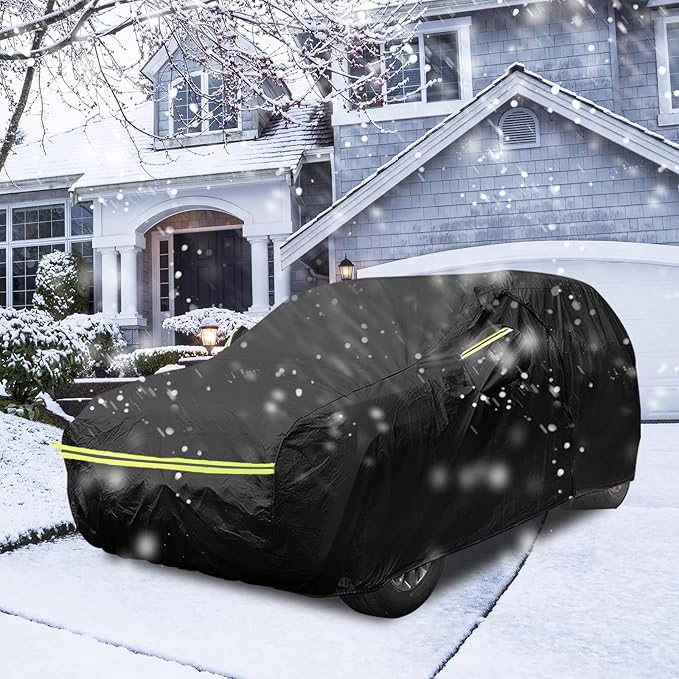 Waterproof Car Covers Replace for 2017-2025 Lexus RXL RX 350 L RX 450h L, 6 Layers All Weather Custom-fit Car Covers with Zipper Door & Windproof Bands for Snow Rain Dust Hail Protection (RXL)